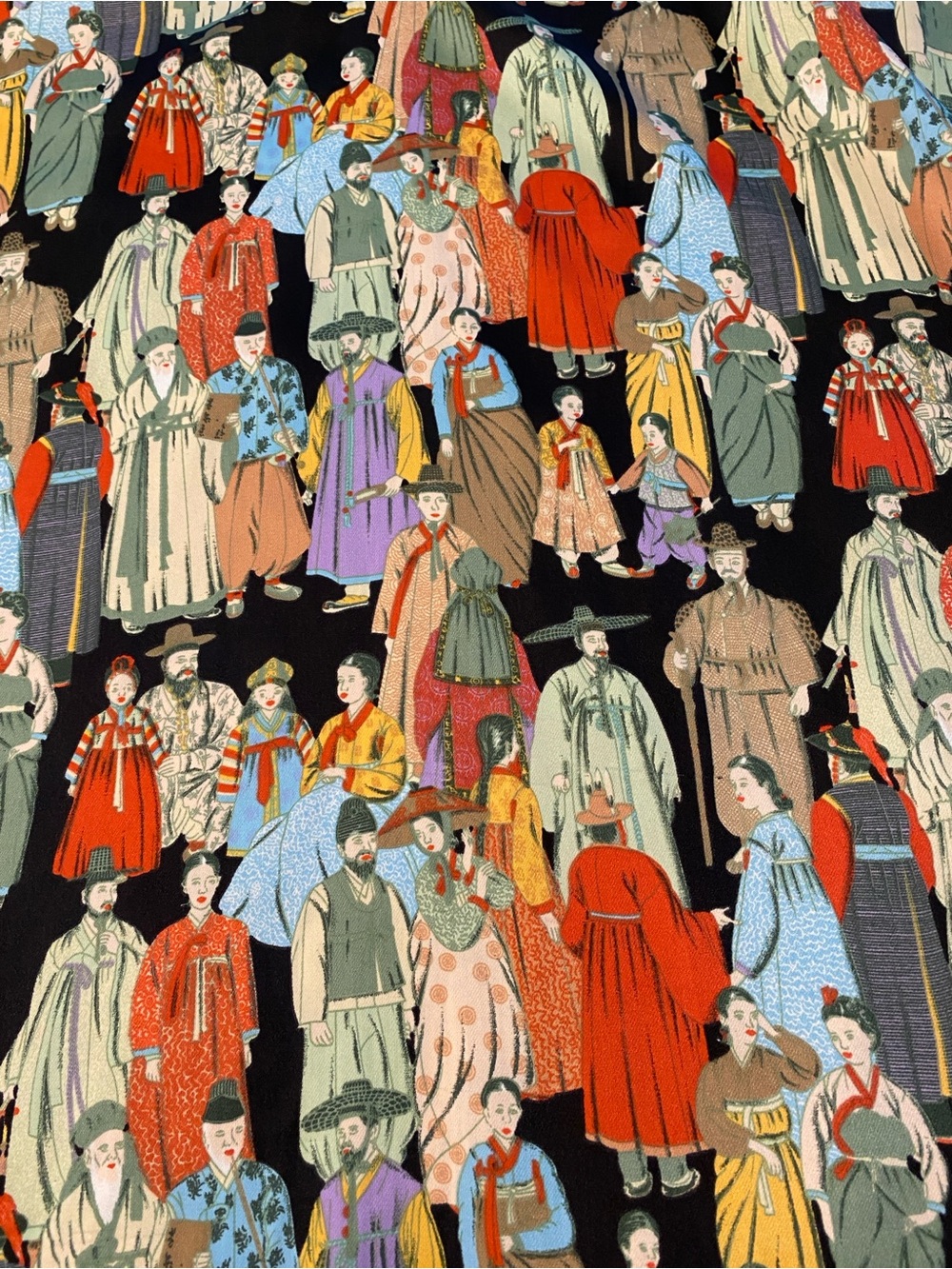 Natori Multicolor Printed Long Robe with Figure Motif - Picture 2 of 12